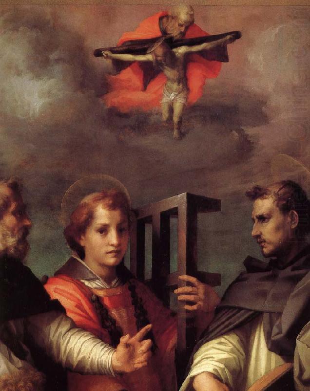 Andrea del Sarto Saint Augustine to reveal the mysteries of the three china oil painting image